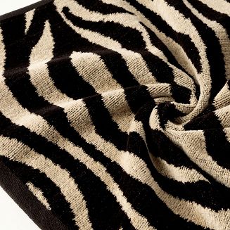 Ręcznik bawełniany ZEBRA 50x90 Eurofirany czarny/beżowy