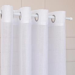 Firana gotowa na przelotkach NALA 140x250 biała