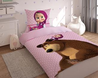 Pościel dla dzieci 160x200 Masha i Niedźwiedź 045
