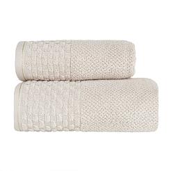 Ręcznik bawełniany NEPTUN 70x140 kremowy ze złotą nitką