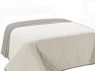 Narzuta dekoracyjna VIGO II 220x240 srebrna szara kwadraty