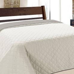 Narzuta dekoracyjna VIGO II 220x240 srebrna szara kwadraty