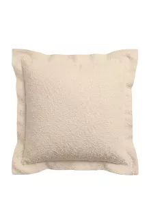 Poszewka dekoracyjna Dreamy boucle 40x40 beżowa miękka o strukturze boucle z plisą