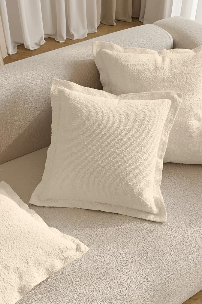 Beżowa Poszewka 40x40 Dreamy Boucle