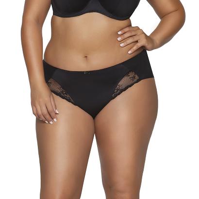 Figi damskie z koronką i kokardką AV 2111 czarne