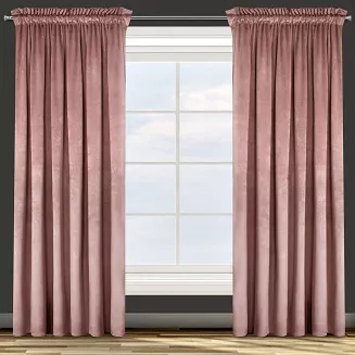 Zasłona gotowa na taśmie ROSA 140x300 Design91 różowy