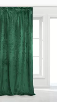 Butelkowa Zieleń Zasłona Welurowa Na Taśmie 140x270 Velvet Soft