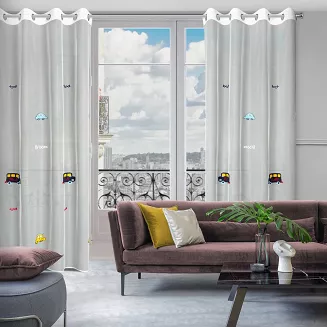 Firana gotowa na przelotkach ALVIN 140x250 Eurofirany biały