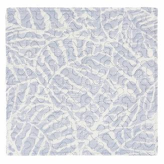 Poszewka dekoracyjna REMO 40x40 Darymex drukawana biała niebieskie ozdobne liście