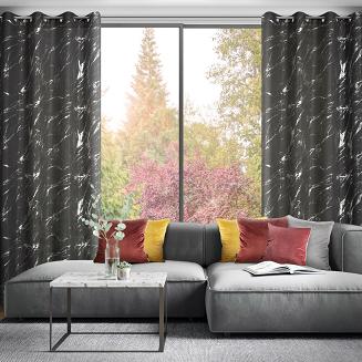 Zasłona gotowa na przelotkach LANI 140x250 Eurofirany stalowy