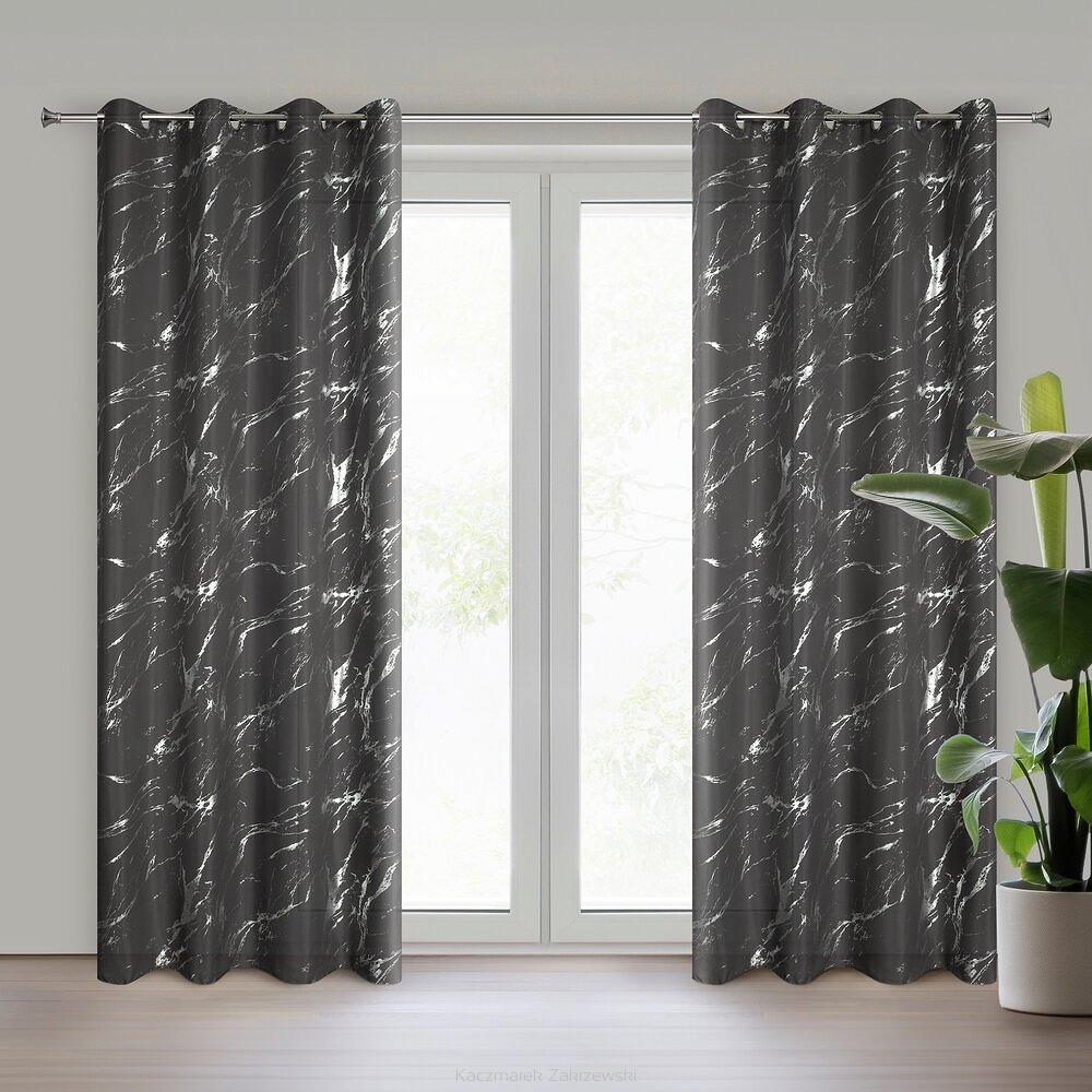 Zasłona gotowa na przelotkach LANI 140x250 Eurofirany stalowy