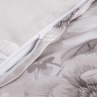 Pościel satyna bawełniana EXCLUSIVE PAREDES 160x200 Darymex beżowa szara kwiaty