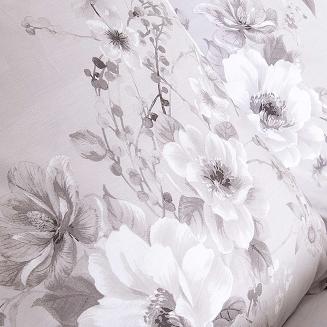 Pościel satyna bawełniana EXCLUSIVE PAREDES 160x200 Darymex beżowa szara kwiaty