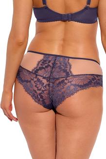 Figi damskie z koronką i tiulem Inger 1260 granatowe
