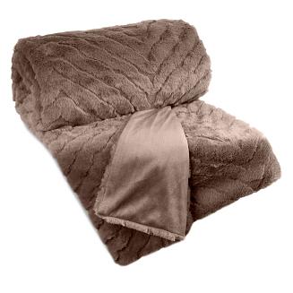 Koc narzuta KATE 150x200 Eurofirany ciemnobeżowy