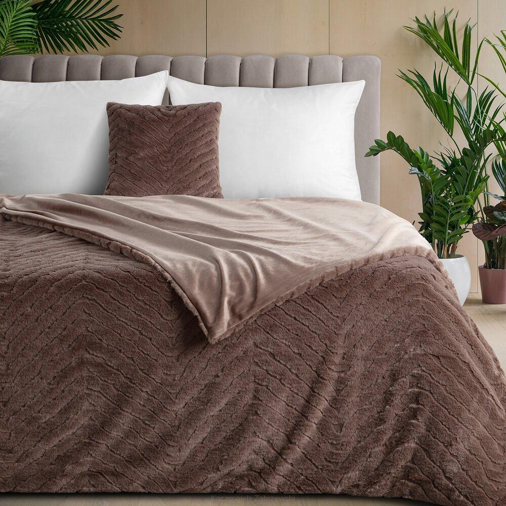 Koc narzuta KATE 150x200 Eurofirany ciemnobeżowy