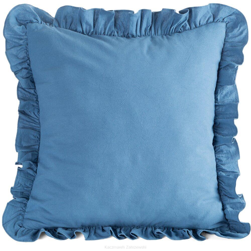 Poszewka dekoracyjna FALBANKA 45x45 Eurofirany granatowy