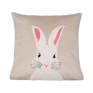 Poszewka dekoracyjna BUNNY 45x45 beżowa Futrzana Puszysta Miła