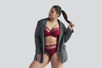 Biustonosz Semi Soft AV 1030 półusztywniany ruby bordowy