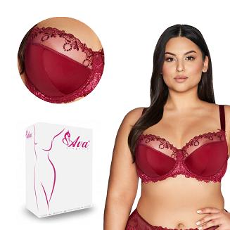 Biustonosz Semi Soft AV 1030 półusztywniany ruby bordowy