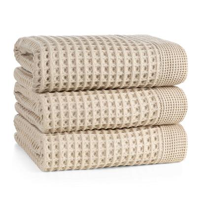 Ręcznik bawełniany gofrowany MELO 90x150 Eurofirany beżowy