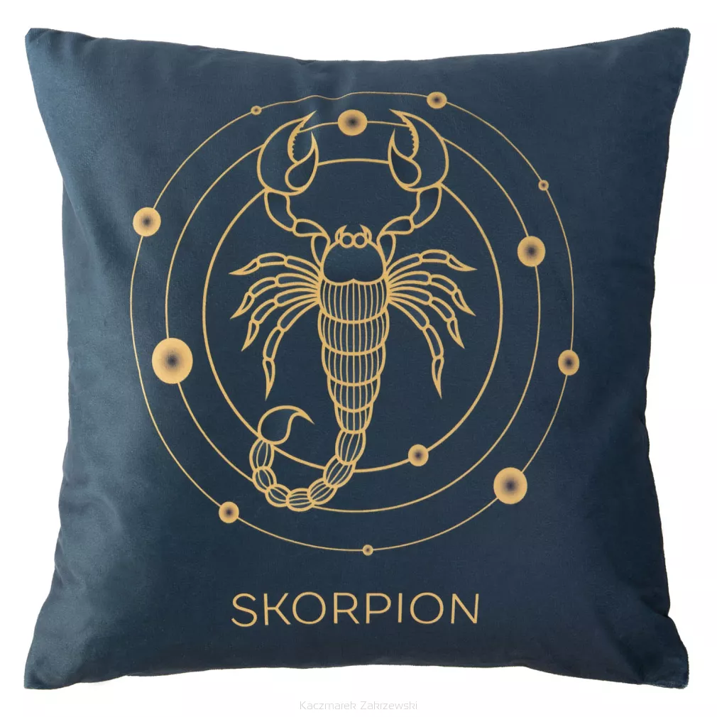 Poszewka dekoracyjna ZODIAK 40x40 Darymex granatowa Skorpion