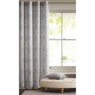 Zasłona gotowa na przelotkach ALMINA 140x250 Eurofirany stalowy