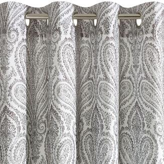 Zasłona gotowa na przelotkach ALMINA 140x250 Eurofirany stalowy