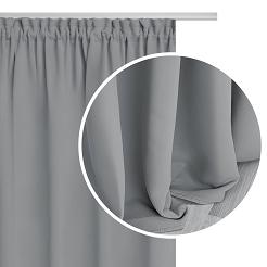 srebrna zasłona zaciemniająca blackout na taśmie 140x270 hold