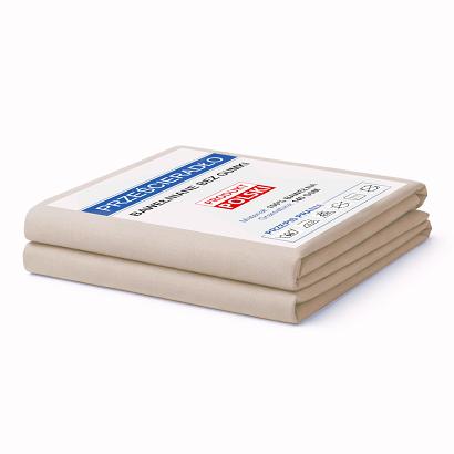 Prześcieradło bawełniane bez gumki 160x200 noris jasnobeżowe