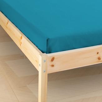 Prześcieradło jersey bez gumki 160x200 ciemnoturkusowe