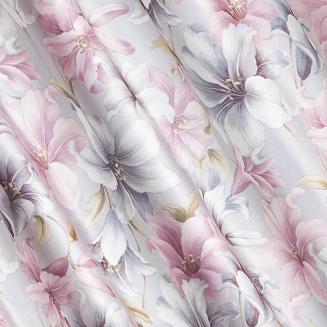 Zasłona gotowa na taśmie LARYSA 140x270 Eurofirany różowa