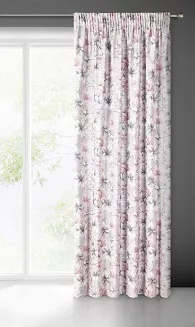 Zasłona gotowa na taśmie LARYSA 140x270 Eurofirany różowa