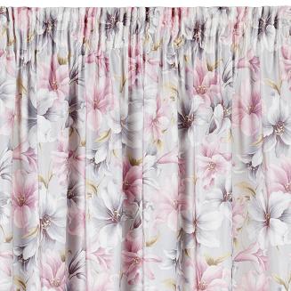 Zasłona gotowa na taśmie LARYSA 140x270 Eurofirany różowa