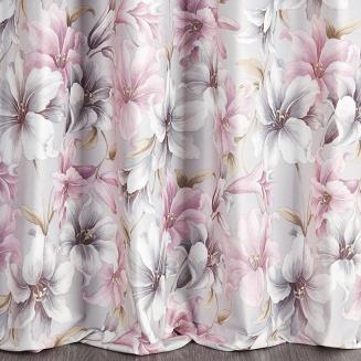 Zasłona gotowa na taśmie LARYSA 140x270 Eurofirany różowa