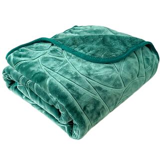 Koc akrylowy tłoczony LIV 160x200 gruby ciepły butelkowy