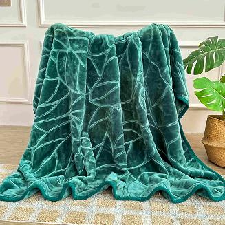 Koc akrylowy tłoczony LIV 160x200 gruby ciepły butelkowy