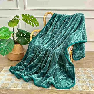 Koc akrylowy tłoczony LIV 160x200 gruby ciepły butelkowy