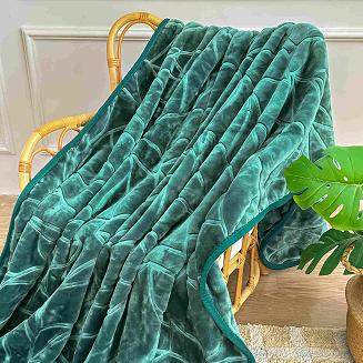 Koc akrylowy tłoczony LIV 160x200 gruby ciepły butelkowy