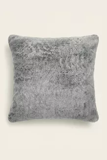 Poszewka dekoracyjna Rabbit 45x45 szara futrzana
