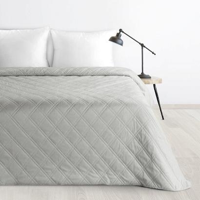 Narzuta dekoracyjna LUIZ 8 200x220 srebrna wzór geometryczny