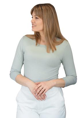 Bluzka damska z rękawem 3/4 MANATI miętowa