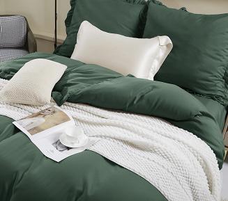 Pościel Ruffy 200x220 butelkowa z falbanką