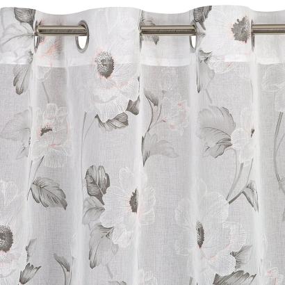 Firana gotowa na przelotkach BESSY 140x250 Eurofirany różowa