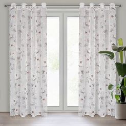 Firana gotowa na przelotkach BESSY 140x250 Eurofirany różowa