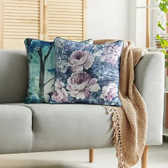 Poszewka dekoracyjna VELVET 45x45 Eurofirany ciemnoniebieski