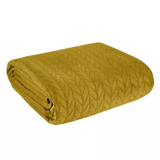 Narzuta dekoracyjna LUIZ 170x210 musztardowy