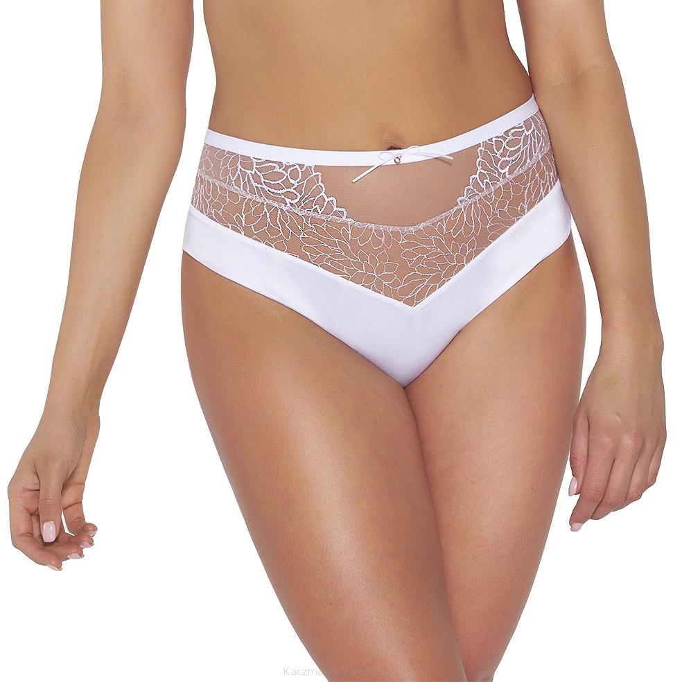 Figi damskie tiul haft AV 2036 białe