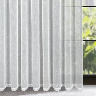 Firana gotowa na przelotkach KELLY 300x250 Eurofirany biała/srebrna