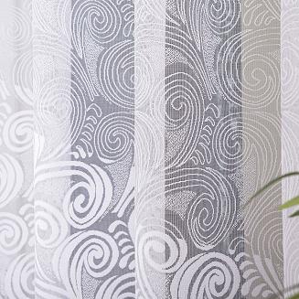 Firanka żakardowa gotowa na żabki KINGA 600x160 biała